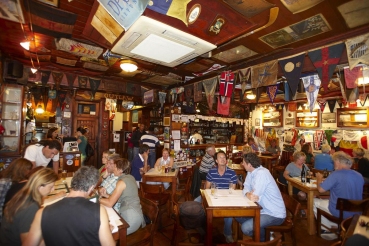 Segler-Kulttreff Cafe Sport, Horta, Insel Faial, Azoren, Portugal