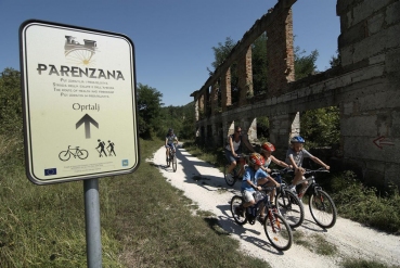 Fahrrad- und Wanderstrecke La Parrenza, Istrien, Kroatien